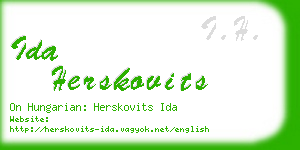 ida herskovits business card